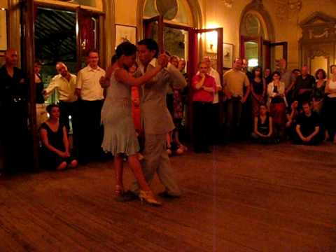  Octavio Fernandez  and  Samantha Dispari  are  dancing  to  the  tango  "  Café Domínguez  "