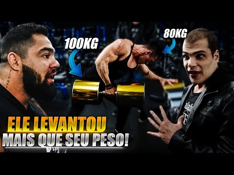 COREANO LEVANTOU HALTER DE 100KG - BRUNO E TADALAFELLAS SE ASSUSTARAM