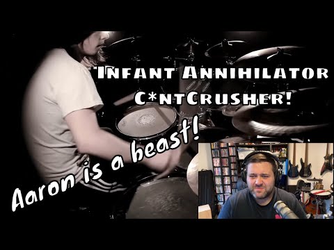 Drummer reacts to Infant Annihilator - C*ntCrusher - Drum Play-through by Aaron Kitcher