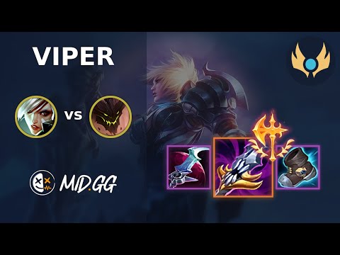 MID.GG: [ Viper ] Riven TOP vs Malphite | NA CHALLENGER | LOL Season 2025