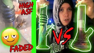 STRAIGHT TUBE vs. BEAKER BONG, Which is Better Double Bong Smoke Sesh Comparison
