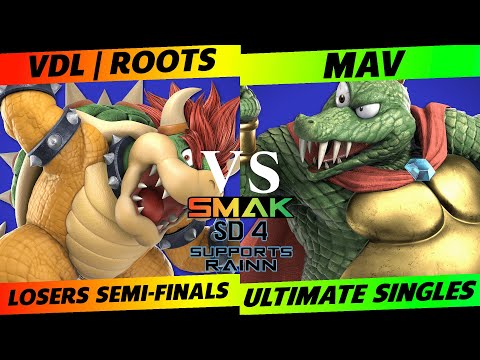 SMAK-SD4 Losers Semi-Finals - VDL | Roots (Bowser) vs. Mav (King K. Rool) - SSBU
