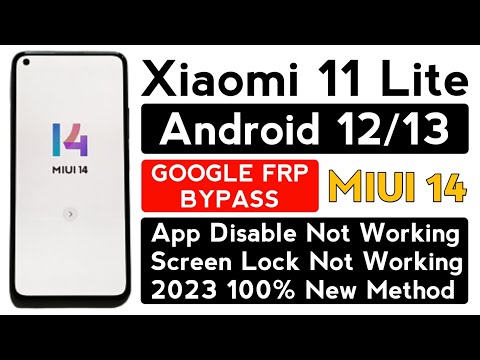 Xiaomi-Mi 11 Lite frp bypass MIUI 14 without pc | App not opening & Disable.