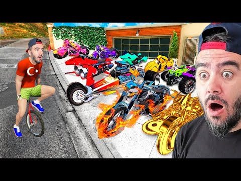 FRANKLIN DÜNYANIN EN HIZLI MOTORSIKLETLERINI BULDU - GTA 5 MODS