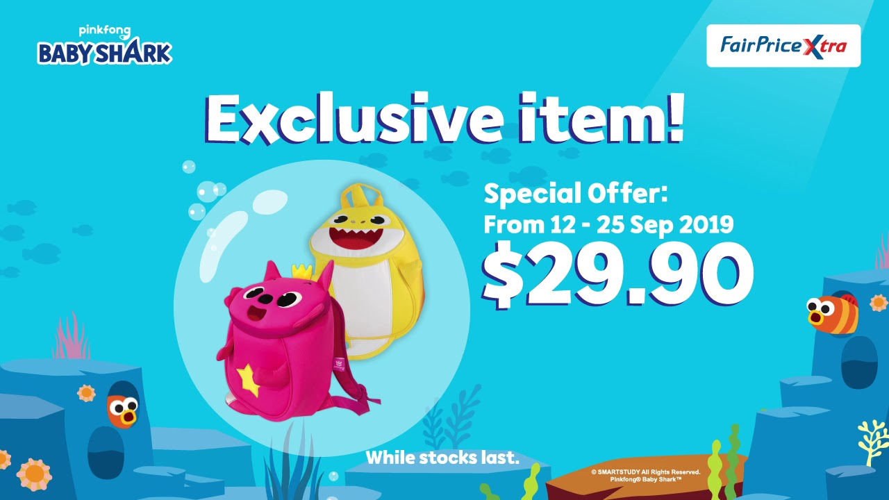 FairPrice Xtra: Exclusive Pinkfong & Baby Shark Backpack!