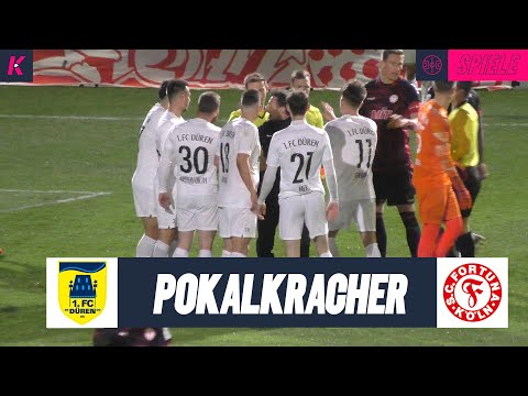 Schluss-Tumulte bei rassigem Pokalspiel | 1. FC Düren - SC Fortuna Köln (Viertelfinale)