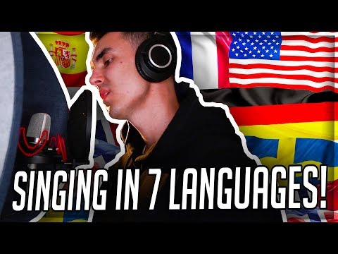 GUY SINGS IN 7 LANGUAGES