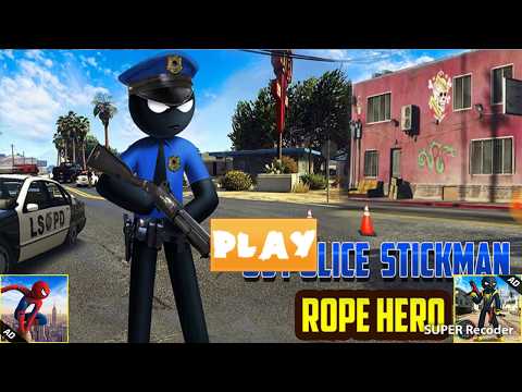 US police stickman vegas rope hero city gangster 2- Part 1