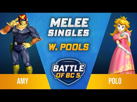 Amy (Captain Falcon) vs Polo (Peach) - Melee Singles Winners Pools - Battle of BC 5