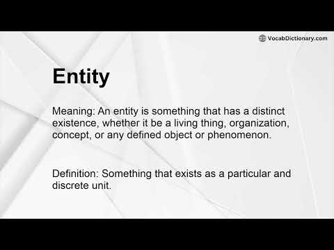 Entity Meaning