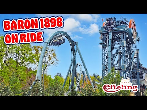 Baron 1898 Dive Coaster Full Ride Experience at Efteling Theme Park (May 2025) [4K]