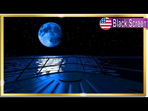 ► Relaxing Yacht Sailing Ambient | Ocean Waves Sounds For Deep Sleep 10 Hours BLACK SCREEN
