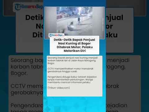 Detik Detik Penjual Nasi Kuning di Bogor Ditabrak Motor, Pelaku Kabur seusai Lihat Gerobak Hancur