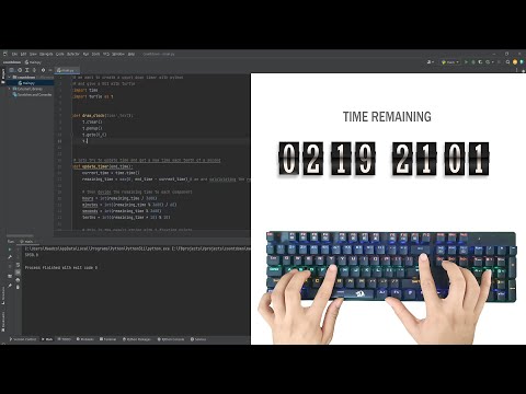 Countdown Timer Program In Python Asmr Programming No Alking