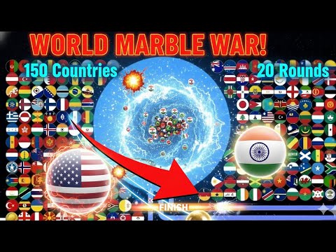 Only 1 Country Survives 😱 | 150 Nations Marble Race | Full Elimination Battle