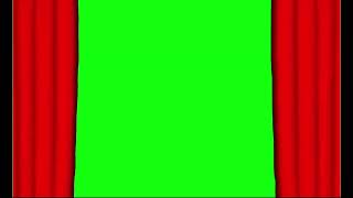 Red curtain Open and close green screen