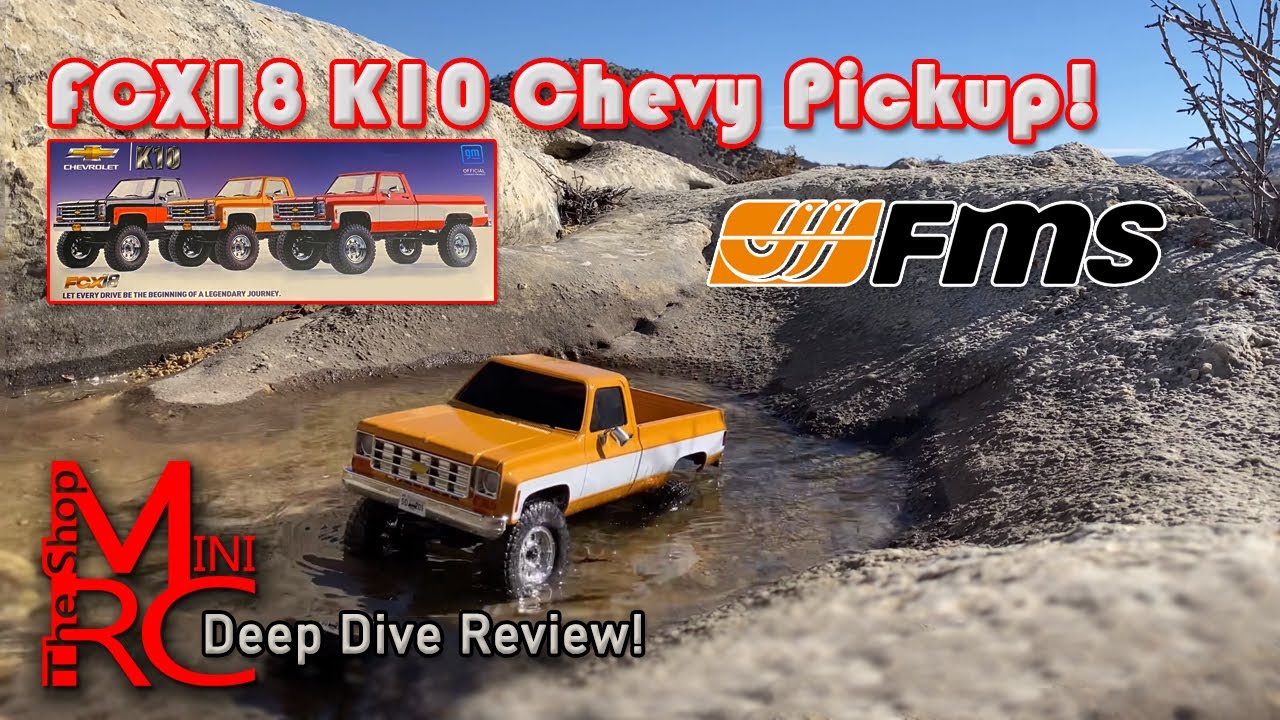 FCX18 Chevrolet K10 V2 | 1:18 Off-Road RC | Yellow & Red | FMS Hobby
