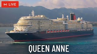 SHIPS TV - Cunard Queen Anne Cruise Ship Departing Port of Southampton (LIVE)