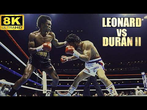 Sugar Ray Leonard vs Roberto Duran | LEGENDARY Boxing Fight | 8K Ultra HD