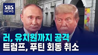 러, 유치원까지 공격…트럼프, 푸틴 회동 취소 / SBS