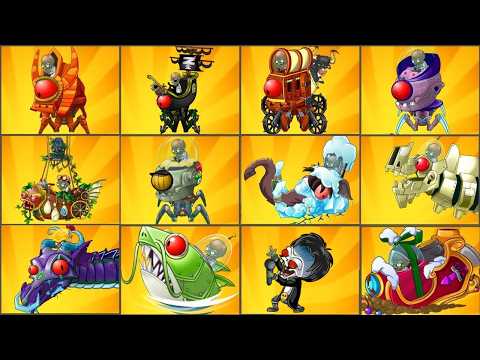 Pvz 2 Zombot Battlez - All Plants Power UP vs Red Eyes Zombots