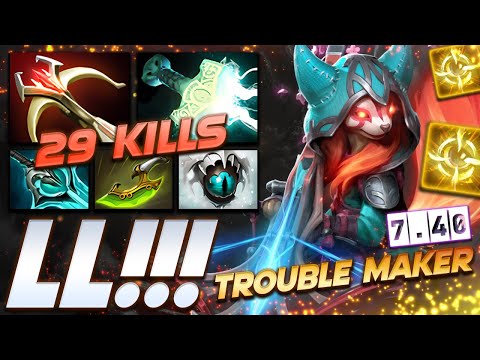 7.40 LL!!! 29 Frags Hoodwink Squirrel - Dota 2 Pro Gameplay [Watch & Learn]