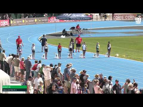 Girls U10 70m Timed Final 3: 2022/23 State Track and Field Championships