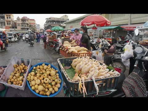Early Morning Daily Street Food @Chhbar Ampov  - Morning Street Food Market Scenes at Chhbar Ampov