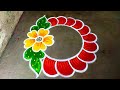 New year freehand rangoli designs|2024 new year beautiful rangoli |new year muggulu| Amazingrangoli