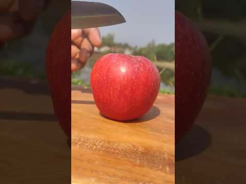 Delicious red apple cutting - Amazing  fresh ninja fruit cutting