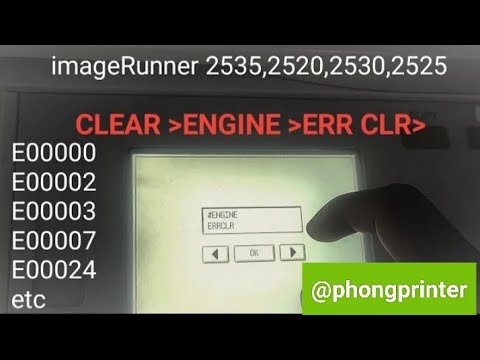 how to fix Canon IR 2520 | 2525 | 2530 | 2535 , error code E000000 - 000001 - 000002 ...