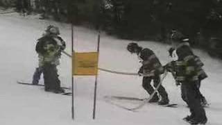 preview picture of video 'FDNY Ski Races at Hunter Mountain, NY - 2008'