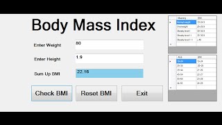 How to Create BMI Calculator in Visual Basic.Net