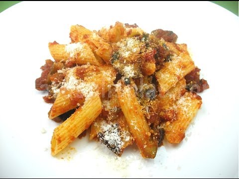 Penne con salsa de pisto