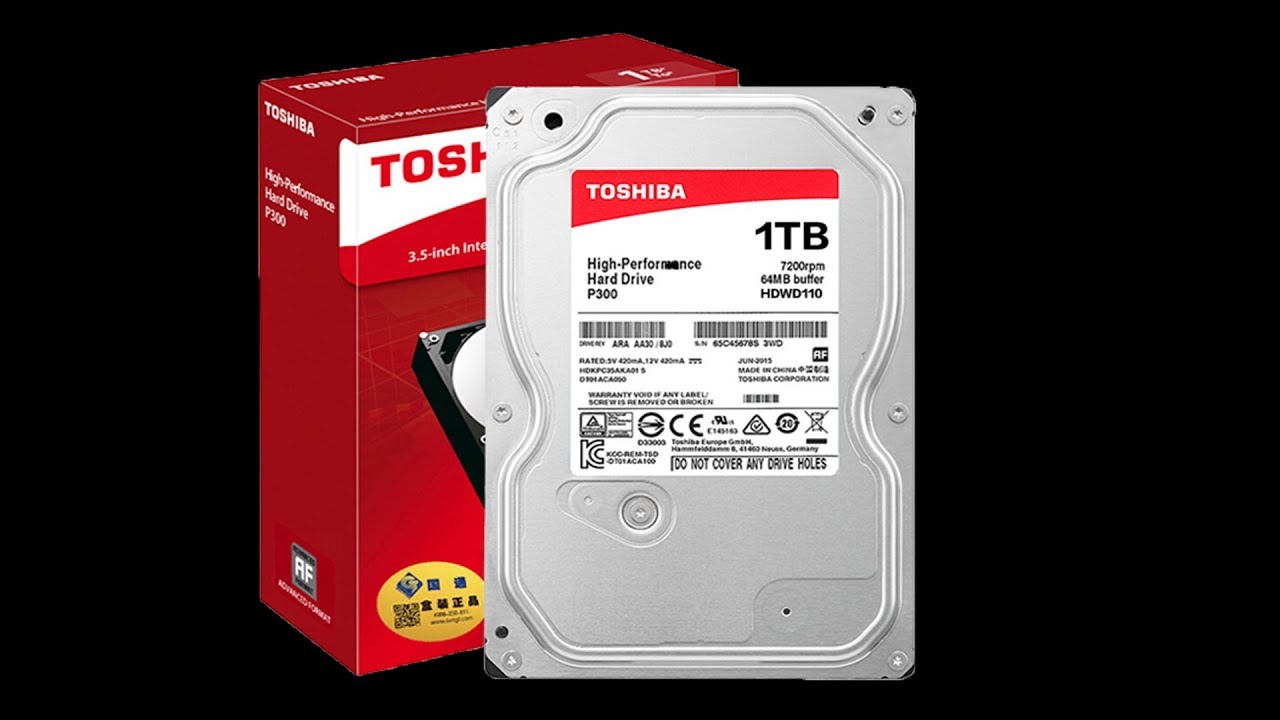 Жесткий диск HDD 3.5" Toshiba P300 1Tb (HD(WD110EZSTA)