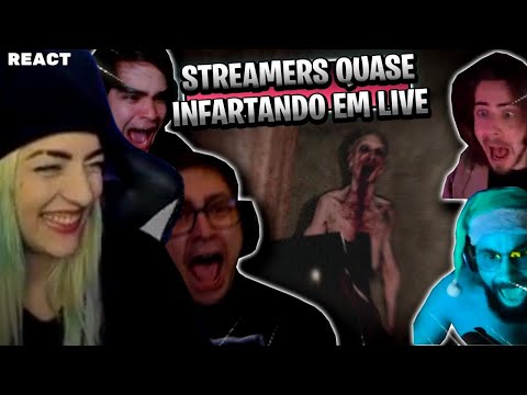 FERBR REAGE A STREAMERS QUE QUASE INFARTARAM JOGANDO JOGOS DE TERROR - SUSTOS ENGRAÇADOS #01