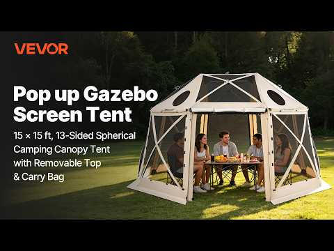 VEVOR 15x15 Pop Up Gazebo Screen Tent – Full Review
