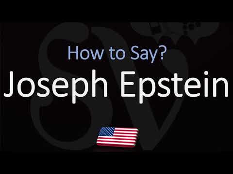 How to Pronounce Joseph Epstein? (CORRECTLY)