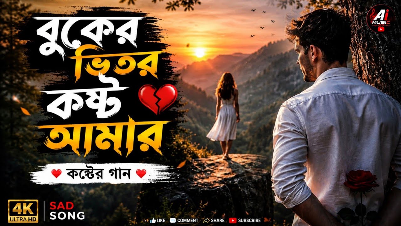 বুকের ভিতর কষ্ট আমার💔😭 Bangla Sad Song New / 2026 by Ai music 07 — Official Music Video