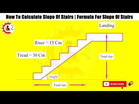 How To Calculate Slope Of Stairs | Formula For Slope Of Stairs.