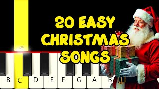 Download lagu 20 Christmas Songs Everyone Knows – Very Easy & Slow Piano Tutorial (Melody Only) – Beginner mp3