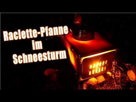 Raclette-Pfanne im Schneesturm | Hot Tent | Mein Kochgeschirr am Zeltofen