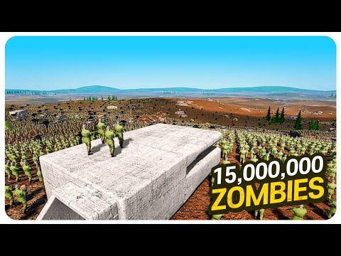 15 MILLION ZOMBIES vs WW2 FIREBASE - Ultimate Epic Battle Simulator 2 UEBS 2