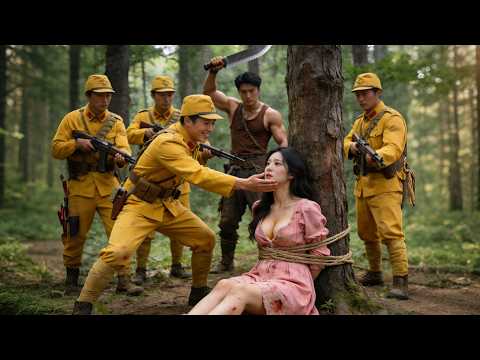 Japanese soldiers bully innocent girl, forest hunter wipes out all enemies!