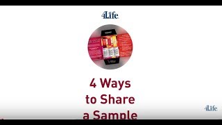 4 Ways to Share Product Samples with 4Life Connect