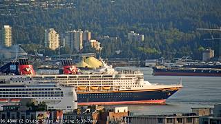 🔴 LIVE Disney Magic, Silver Whisper in Vancouver Canada | Alaska Cruise Ship Season | May 28