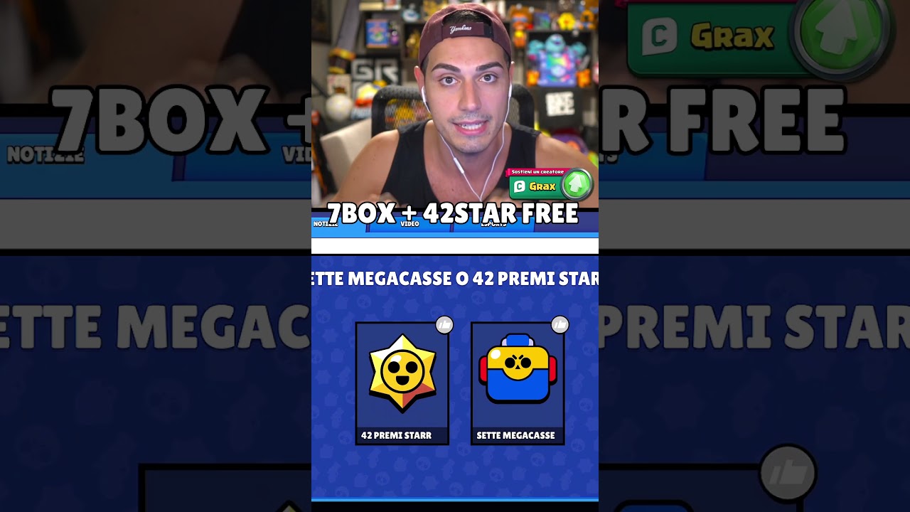 7 MEGABOX + 42 STAR GRATIS! #BrawlStars #Grax #Shorts