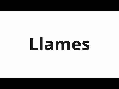 How to pronounce Llames