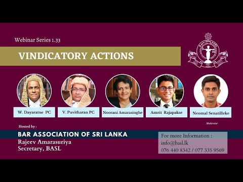 BASL Webinar 1.33 - Vindicatory Actions
