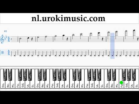 Piano Leren Spelen (rechter hand) Major Lazer & DJ Snake - Lean On Tablatura Deel#1 oefeningen um